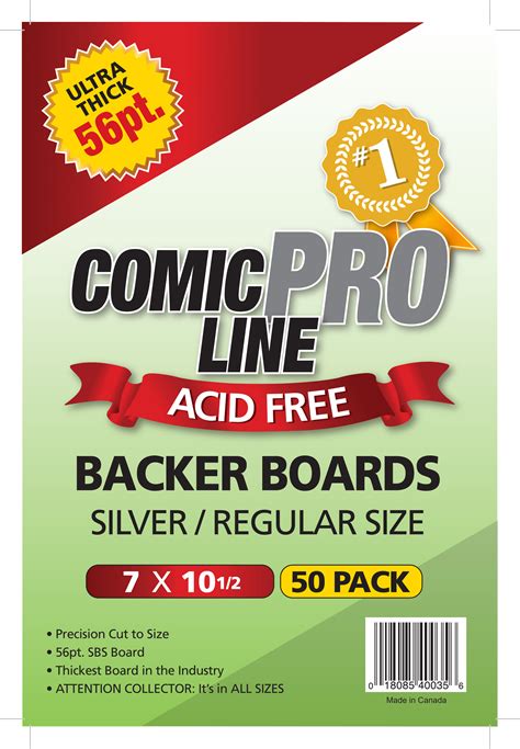 comicproline|comic pro line backer boards.